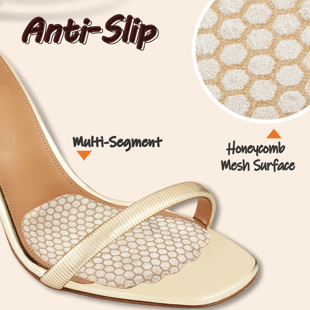 Zaiwoo Ball-of-Foot Cushions für Damen (2 Paar Fußpolster) – Metatarsal-Pads, High Heel Einlagen, Schmerzlinderung, Anti-Rutsch, Unsichtbar