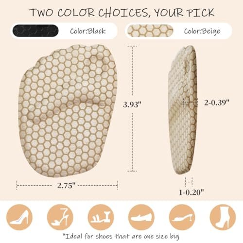 Zaiwoo Ball-of-Foot Cushions für Damen (2 Paar Fußpolster) – Metatarsal-Pads, High Heel Einlagen, Schmerzlinderung, Anti-Rutsch, Unsichtbar