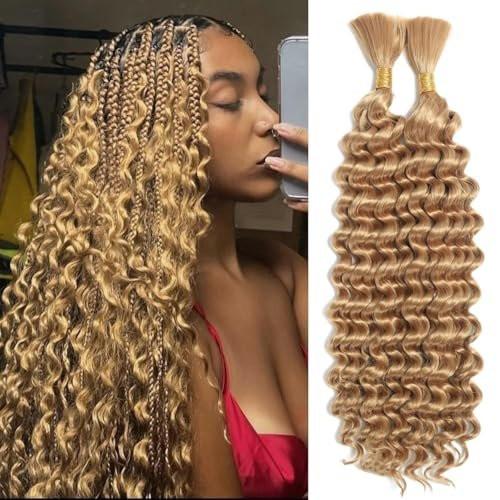 27 Stränge Synthetisches Deep Wave Flecht-Haar für Flechtfrisuren, 18 Zoll Nasse und Wellige Flecht-Haare, 3 Teile Boho-Haar für Lockige Bohemian Haarverlängerungen