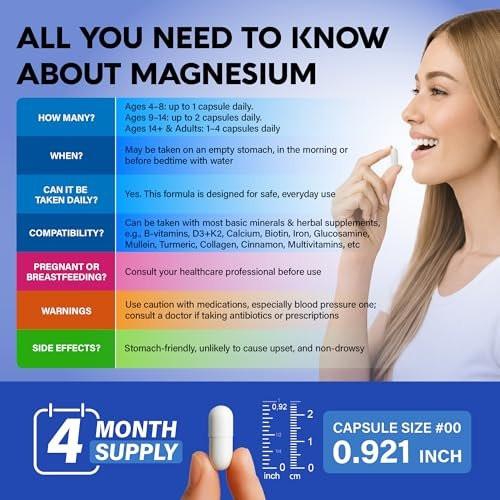 Magnesium Glycinat 500 mg – Chelatkomplex mit hoher Bioverfügbarkeit – Unterstützt Schlaf, Muskeln & Herzgesundheit – für Frauen & Männer – Laborgeprüft & Nicht-GVO – 120 Kapseln