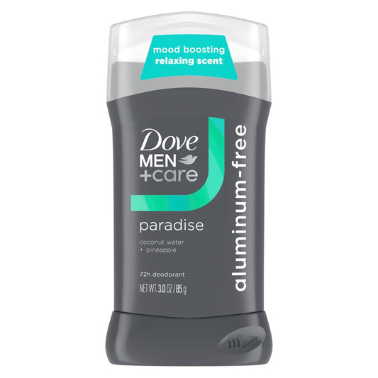 DOVE MEN + CARE Deodorant Stick ohne Aluminium, Paradise Mood Boosting Duft, 72h Schutz vor Körpergeruch, 85 g