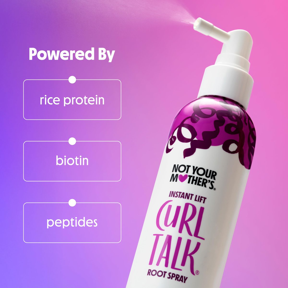 Not Your Mother's Curl Talk Instant Lift Root Haarspray und Stärkender Volumenschaum (2er-Pack) - Angereichert mit Biotin, Peptiden und Reisprotein - Für lockiges Haar