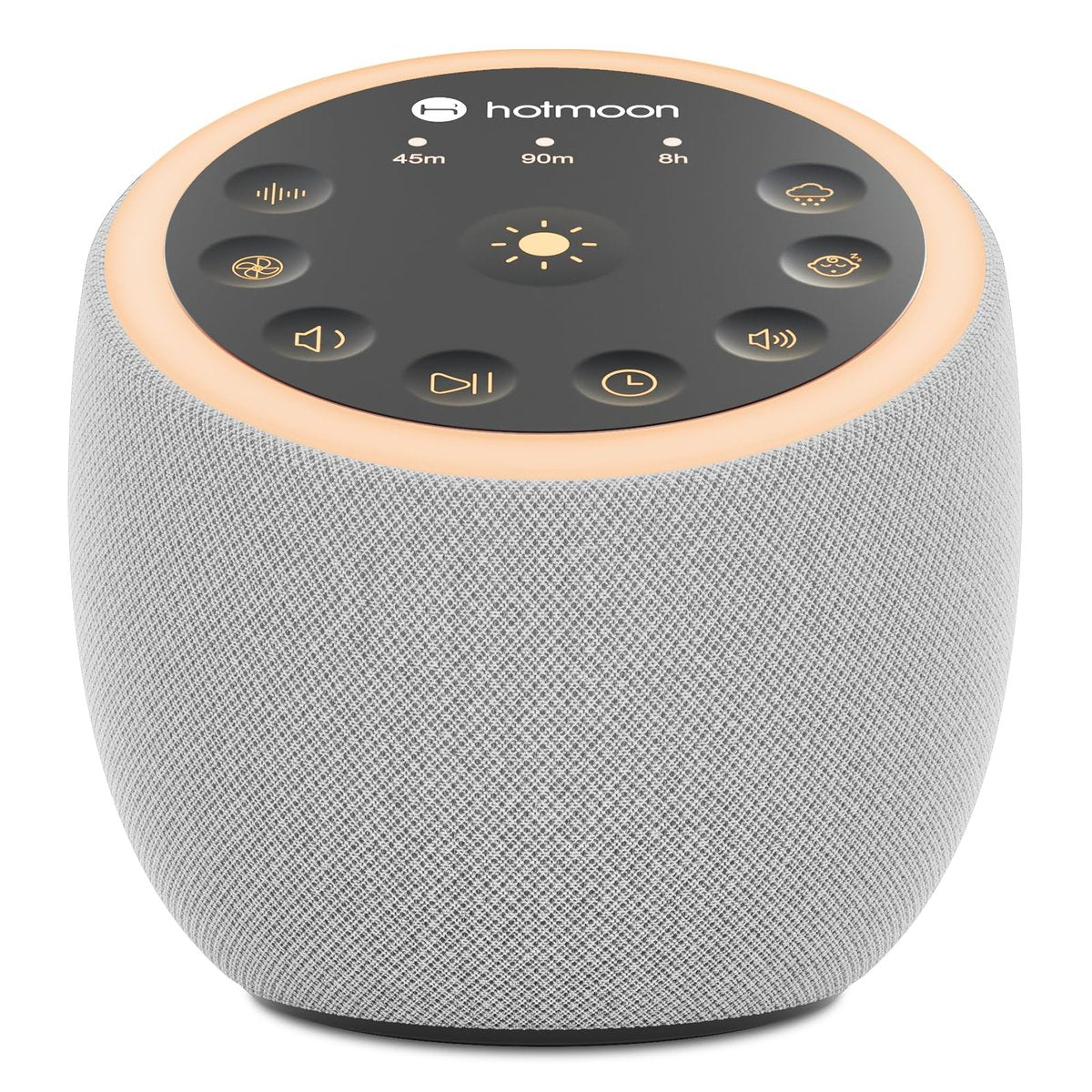 Hotmoon Cocoon 2 Weißes Rauschen Soundmaschine für Schlaf, 40 beruhigende Klänge, 8 Nachtlichter, Timer, für Erwachsene, Büro, Privatsphäre, Plug-in