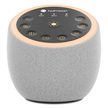 Hotmoon Cocoon 2 Weißes Rauschen Soundmaschine für Schlaf, 40 beruhigende Klänge, 8 Nachtlichter, Timer, für Erwachsene, Büro, Privatsphäre, Plug-in