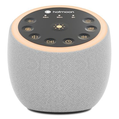 Hotmoon Cocoon 2 Weißes Rauschen Soundmaschine für Schlaf, 40 beruhigende Klänge, 8 Nachtlichter, Timer, für Erwachsene, Büro, Privatsphäre, Plug-in