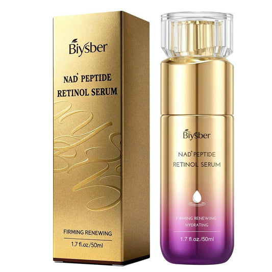 NAD+ Retinol Collagen Gesichtsserum: Anti-Aging Peptid Serum für straffe Haut, Reduzierung von Falten & feinen Linien, feuchtigkeitsspendendes Serum für strahlenden Glanz