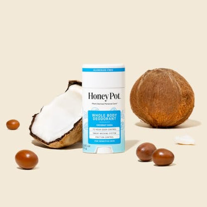 Honey Pot – Ganzkörper-Deodorant mit Kokosnuss & Sheabutter für Frauen – Aluminiumfrei – 72h Geruchskontrolle – Schweißabweisend – Ohne Parabene & Sulfate – 75 g