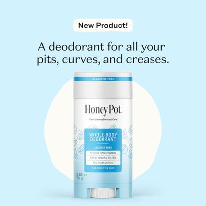 Honey Pot – Ganzkörper-Deodorant mit Kokosnuss & Sheabutter für Frauen – Aluminiumfrei – 72h Geruchskontrolle – Schweißabweisend – Ohne Parabene & Sulfate – 75 g