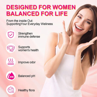 BIGBIO Feminin Probiotikum Gummis, Ulme für Frauen, Vaginalgesundheit, pH-Balance, Geruchskontrolle, Hefegleichgewicht, Flora-Immununterstützung, Zuckerfrei, Vegan, Ananasgeschmack, 60 Stück