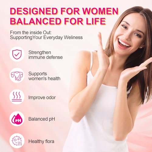 BIGBIO Feminin Probiotikum Gummis, Ulme für Frauen, Vaginalgesundheit, pH-Balance, Geruchskontrolle, Hefegleichgewicht, Flora-Immununterstützung, Zuckerfrei, Vegan, Ananasgeschmack, 60 Stück