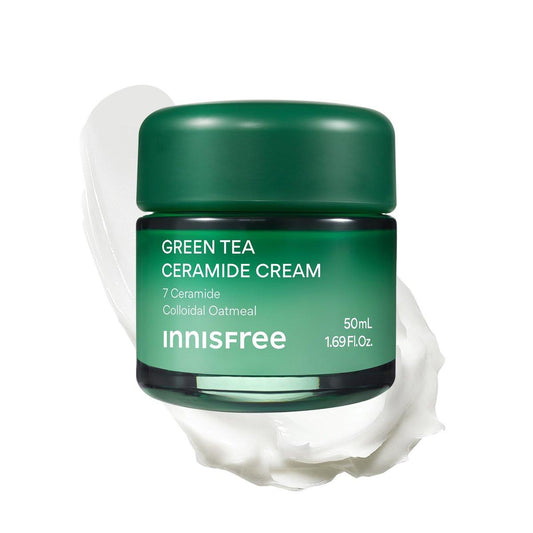innisfree Green Tea Ceramide Cream – Feuchtigkeitscreme für trockene, empfindliche & zu Ekzemen neigende Haut
