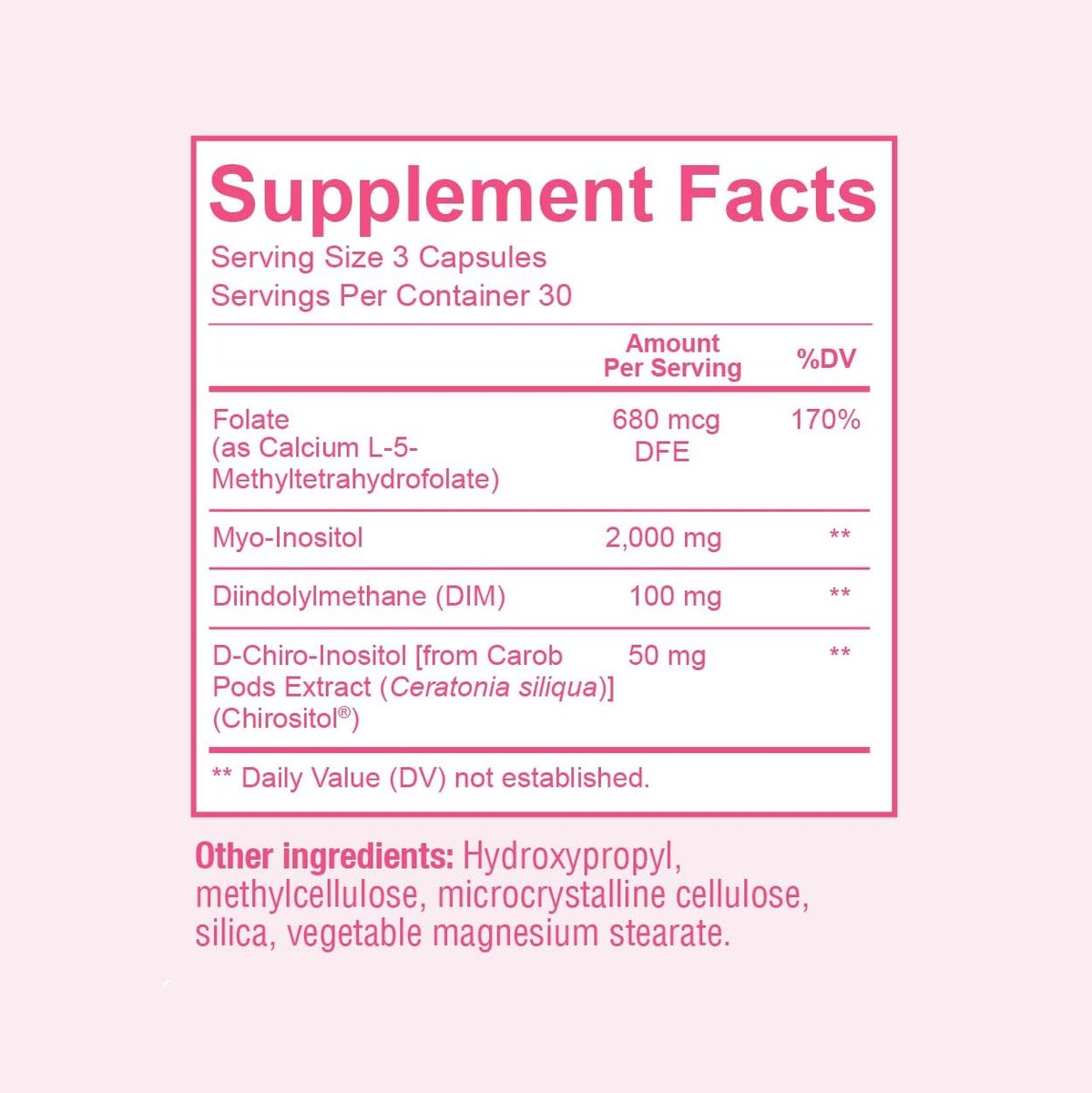 Premium Ovarian Health Support Supplement – Hormonbalance, Eisprung & Zyklusregulierung - Myo-Inositol & D-Chiro Inositol für Frauen – 40:1 Inositol-Verhältnis mit Folat & DIM – 90 Kapseln