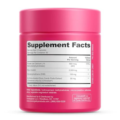 Premium Ovarian Health Support Supplement – Hormonbalance, Eisprung & Zyklusregulierung - Myo-Inositol & D-Chiro Inositol für Frauen – 40:1 Inositol-Verhältnis mit Folat & DIM – 90 Kapseln