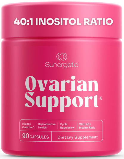 Premium Ovarian Health Support Supplement – Hormonbalance, Eisprung & Zyklusregulierung - Myo-Inositol & D-Chiro Inositol für Frauen – 40:1 Inositol-Verhältnis mit Folat & DIM – 90 Kapseln