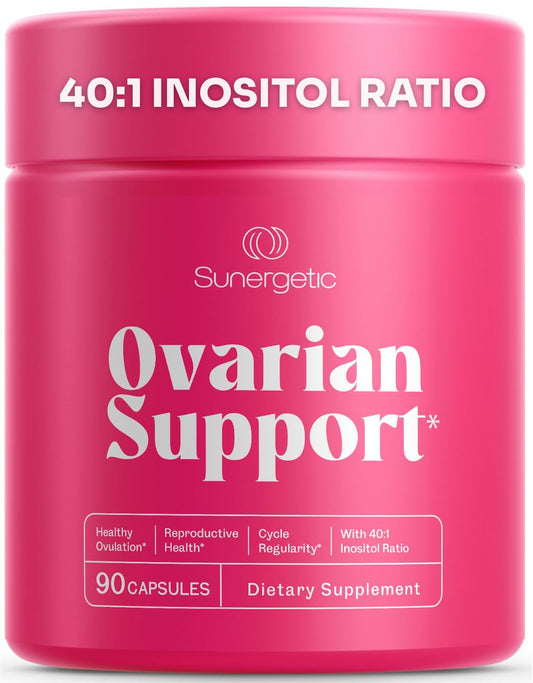 Premium Ovarian Health Support Supplement – Hormonbalance, Eisprung & Zyklusregulierung - Myo-Inositol & D-Chiro Inositol für Frauen – 40:1 Inositol-Verhältnis mit Folat & DIM – 90 Kapseln