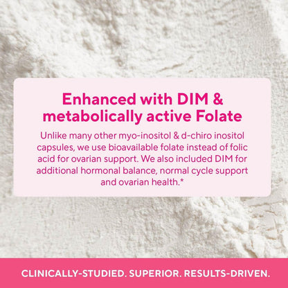 Premium Ovarian Health Support Supplement – Hormonbalance, Eisprung & Zyklusregulierung - Myo-Inositol & D-Chiro Inositol für Frauen – 40:1 Inositol-Verhältnis mit Folat & DIM – 90 Kapseln