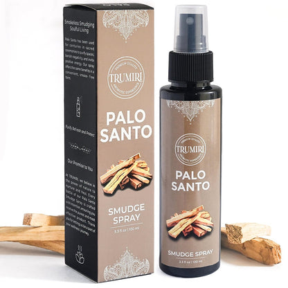 Palo Santo Raumspray für negative Energie Reinigung – Ungiftiger natürlicher Raumspray mit Palo Santo ätherischem Öl – Sicheres Körperspray für Smudge Kit