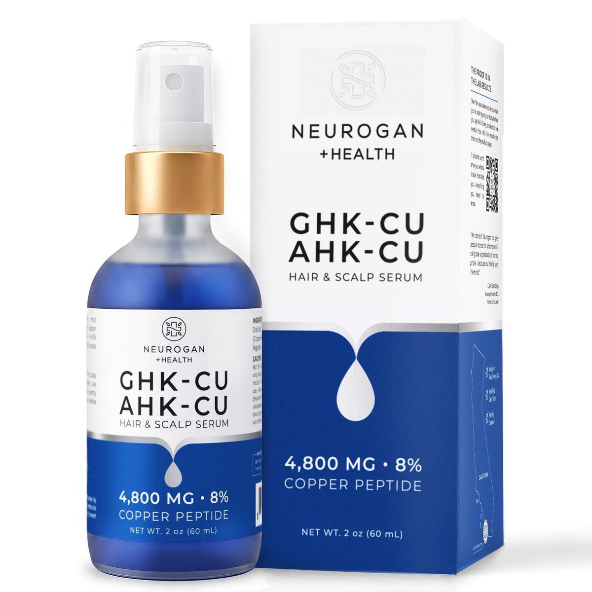 Neurogan GHK-Cu + AHK-Cu Haar Serum Pro - Leichtes Kopfhautserum mit Dualen Kupferpeptiden - Tägliche Haar- & Kopfhautpflege, Kosmetikprodukt