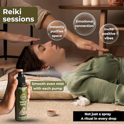 Weißer Salbei Spray für spirituelle Reinigung, negative Energie und Schutz – Smudge Spray aus natürlichem, nicht giftigem Salbei-Öl – Salvia Blanca para Limpiar