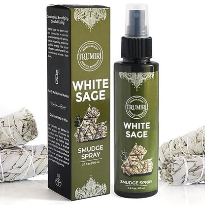 Weißer Salbei Spray für spirituelle Reinigung, negative Energie und Schutz – Smudge Spray aus natürlichem, nicht giftigem Salbei-Öl – Salvia Blanca para Limpiar
