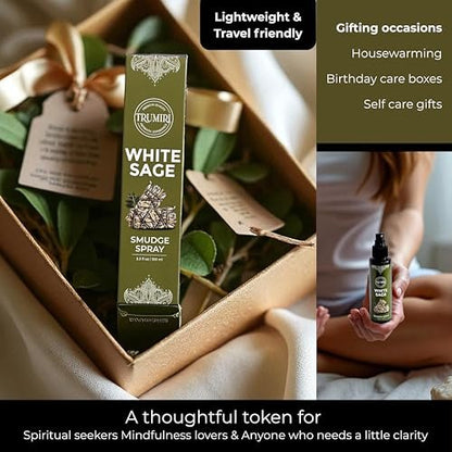 Weißer Salbei Spray für spirituelle Reinigung, negative Energie und Schutz – Smudge Spray aus natürlichem, nicht giftigem Salbei-Öl – Salvia Blanca para Limpiar
