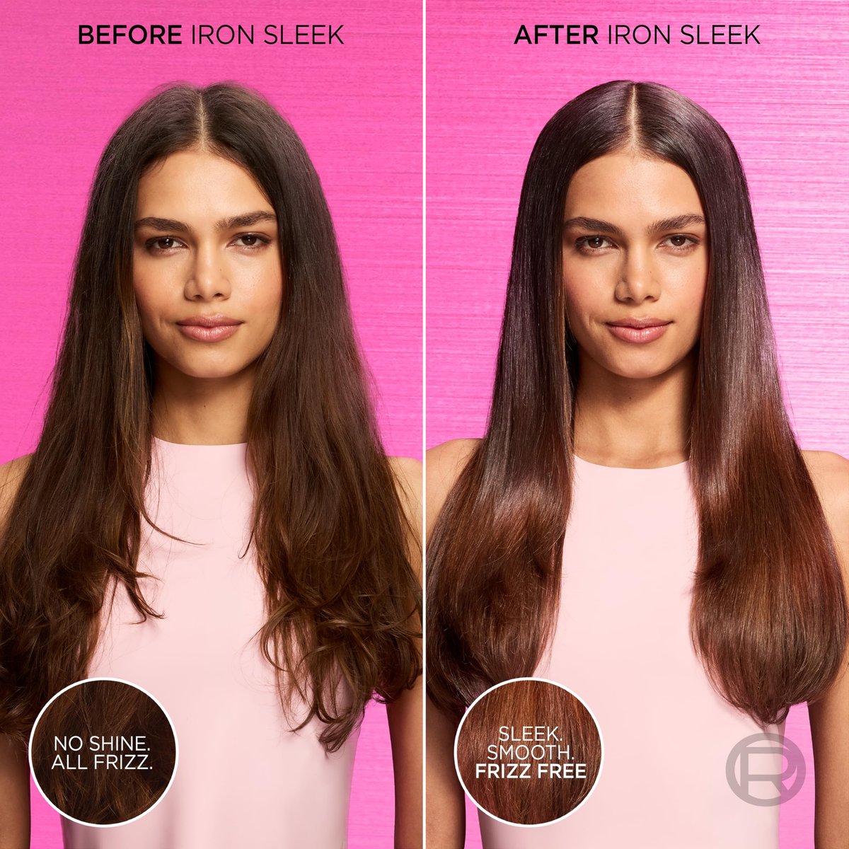 L'Oréal Paris EverPure Iron Sleek Glättendes Shampoo und Spülung – Sulfatfreie Formel mit Alpha-Säuren für Frizz-Kontrolle und Feuchtigkeitsschutz, 1 Kit (2 x 200 ml)