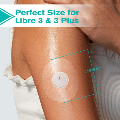 OBUZOO Libre 3 Sensor Pflaster wasserdicht 100 Stück – Klare, hypoallergene & latexfreie Overpatch für Libre 3 Plus, langanhaltender Schutz