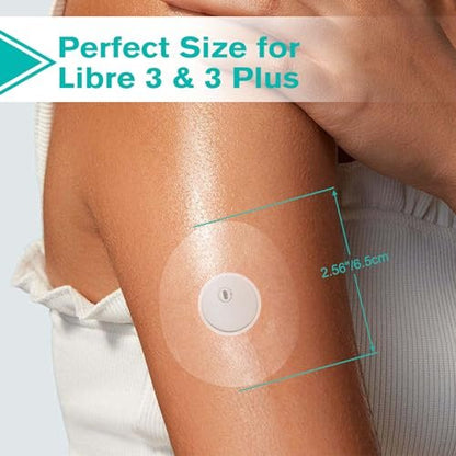 OBUZOO Libre 3 Sensor Pflaster wasserdicht 100 Stück – Klare, hypoallergene & latexfreie Overpatch für Libre 3 Plus, langanhaltender Schutz