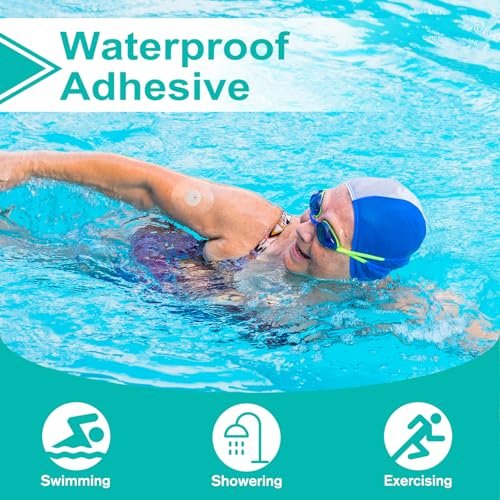 OBUZOO Libre 3 Sensor Pflaster wasserdicht 100 Stück – Klare, hypoallergene & latexfreie Overpatch für Libre 3 Plus, langanhaltender Schutz