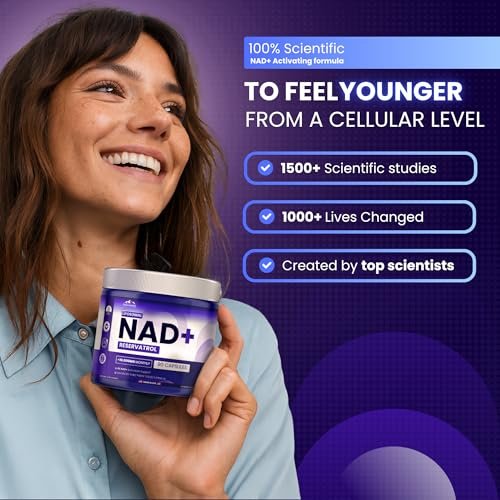 PURE HEALTH MAX PHM NAD Resveratrol Supplement – NAD+ Liposomale Kapseln für Männer und Frauen | NMN & NMNH Alternative | 90 Kapseln, 1,5 Monate Vorrat