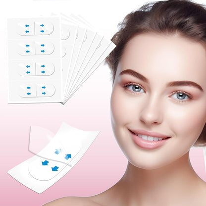 LadPemo Halsband Tape Lifting Unsichtbar, Face Lift Tape Unsichtbar, Facelift Gesichtsstraffer Streifen Lift Truthahn Hals, V-Kante Patches für sofortige Straffung & Festigung von schlaffer Haut/losen Haut/Falten/Kinn/Augen