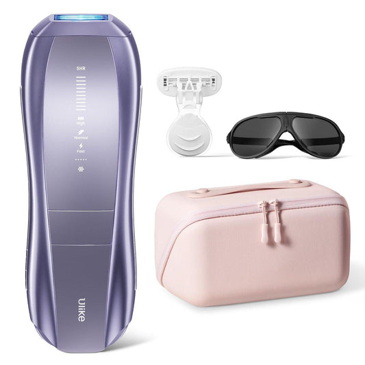 Ulike Laser-Haarentfernung Air 10 Deluxe Edition IPL für Frauen und Männer mit Eiskühltechnologie, nahezu schmerzfreie und dauerhafte Haarreduktion, Haarentfernung zu Hause in 10 Minuten mit Hautsensor