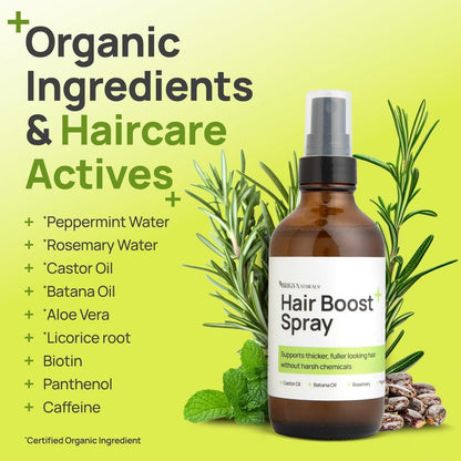 Brigs Naturals Haarspray für dichteres Haar und gesunde Kopfhaut – Hergestellt in den USA mit Bio-Botanicals, Rosmarinwasser, Pfefferminze, Biotin, Batana-Öl, Koffein und Pflegewirkstoffen