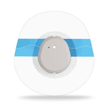 funpatch 100 Stück Klebepflaster für Dexcom G7, wasserdichte G7 & Stelo Overpatch CGM Tape Stelo Overpatch mit vorgeschnittenem Loch, hypoallergen, latexfrei, lange Haltbarkeit für 15 Tage