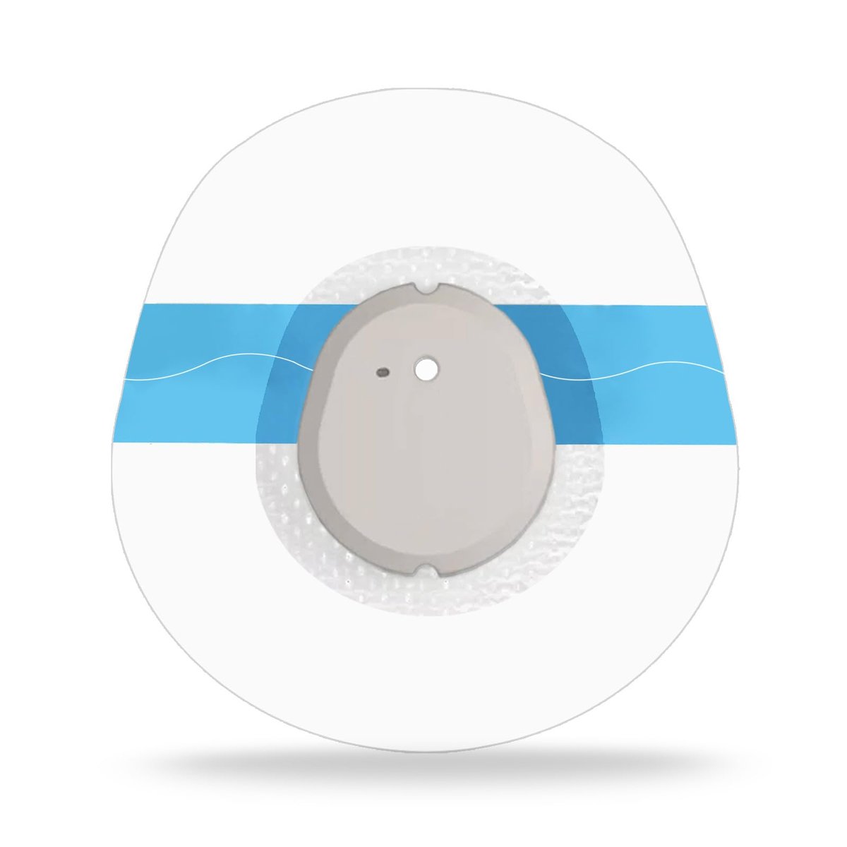 funpatch 100 Stück Klebepflaster für Dexcom G7, wasserdichte G7 & Stelo Overpatch CGM Tape Stelo Overpatch mit vorgeschnittenem Loch, hypoallergen, latexfrei, lange Haltbarkeit für 15 Tage