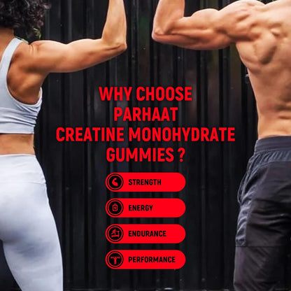 NSF-zertifizierte Creatine-Gummis – Creatin-Monohydrat-Gummis 5g für Männer & Frauen – Steigert Fokus, Kraft und Ausdauer, vegan, glutenfrei, nicht genetisch verändert, 2,5 g Creatin pro Gummi (Erdbeere 90 Stück)