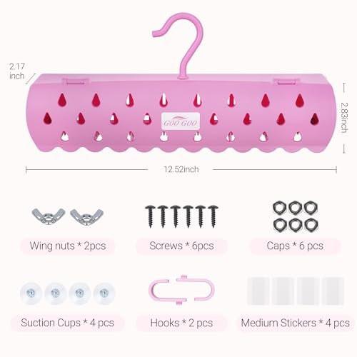 GOOGOO Haarverlängerungs-Halterständer für Styling, 5 Installationsmodi mit Werkzeug, Pink – sicherer Halt für Waschen, Stylen, Packen und Aufbewahren