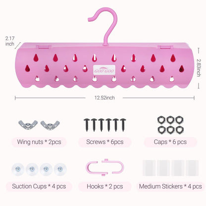 GOOGOO Haarverlängerungs-Halterständer für Styling, 5 Installationsmodi mit Werkzeug, Pink – sicherer Halt für Waschen, Stylen, Packen und Aufbewahren