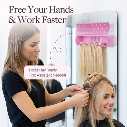 GOOGOO Haarverlängerungs-Halterständer für Styling, 5 Installationsmodi mit Werkzeug, Pink – sicherer Halt für Waschen, Stylen, Packen und Aufbewahren