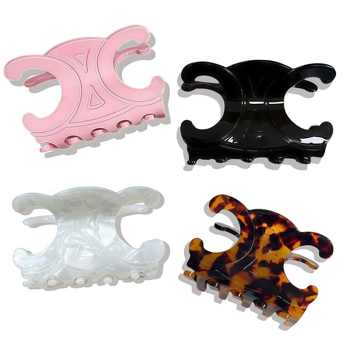Premium Acetat Haarspangen für Damen – 4er-Pack mittelgroße Butterfly Haarspangen mit sicherem Halt (2,76 x 1,66 Zoll)