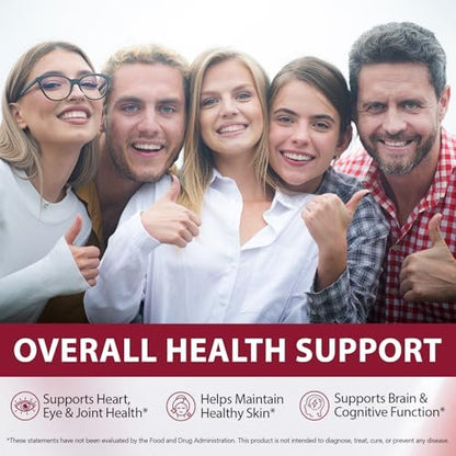Astaxanthin 12 mg – Natürliches Astaxanthin aus Haematococcus Pluvialis, dreifach starkes Antioxidans für Augen, Haut, Gelenke und Immunsystem (120 Kapseln)