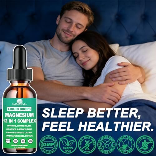 Magnesium Komplex 700mg, 12-in-1 Magnesiumpräparat mit Glycinat, Citrat, Malat, Oxid, Taurat, Aspartat, Orotat – Flüssigmagnesium für Entspannung, Muskeln & Schlaf – Vegan