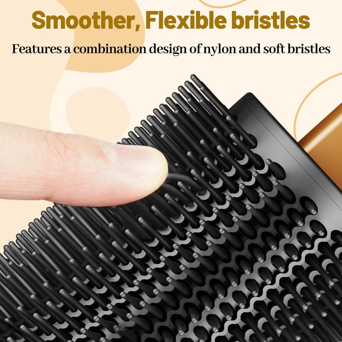ZEPHBLOW Großer runder Volumenbürsten-Aufsatz für Dyson Airwrap – 3-Zoll-Large-Round-Brush kompatibel mit HS01/05/08, flexible Borsten für Volumen und Locken