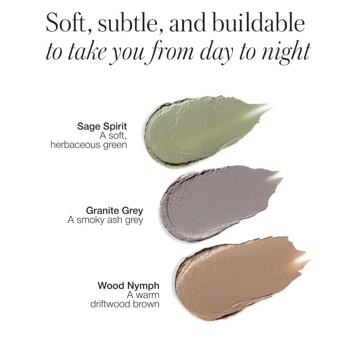 RMS Beauty Eye Love Cashmere Minis – Limited Edition Set mit 3 matten Cremen-Lidschatten für den ganzen Tag, faltenfrei, mit Bio-Grüntee & Peptid-Quinoa, federleicht