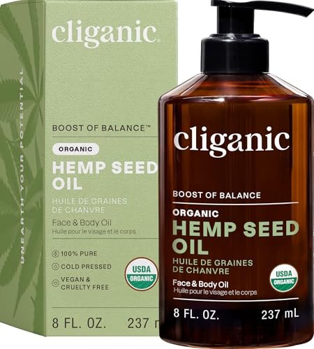 Cliganic Bio Süßmandelöl, 100% Rein (237 ml) – Pflegendes Trägeröl für Haut & Haar, Gesicht & Körper