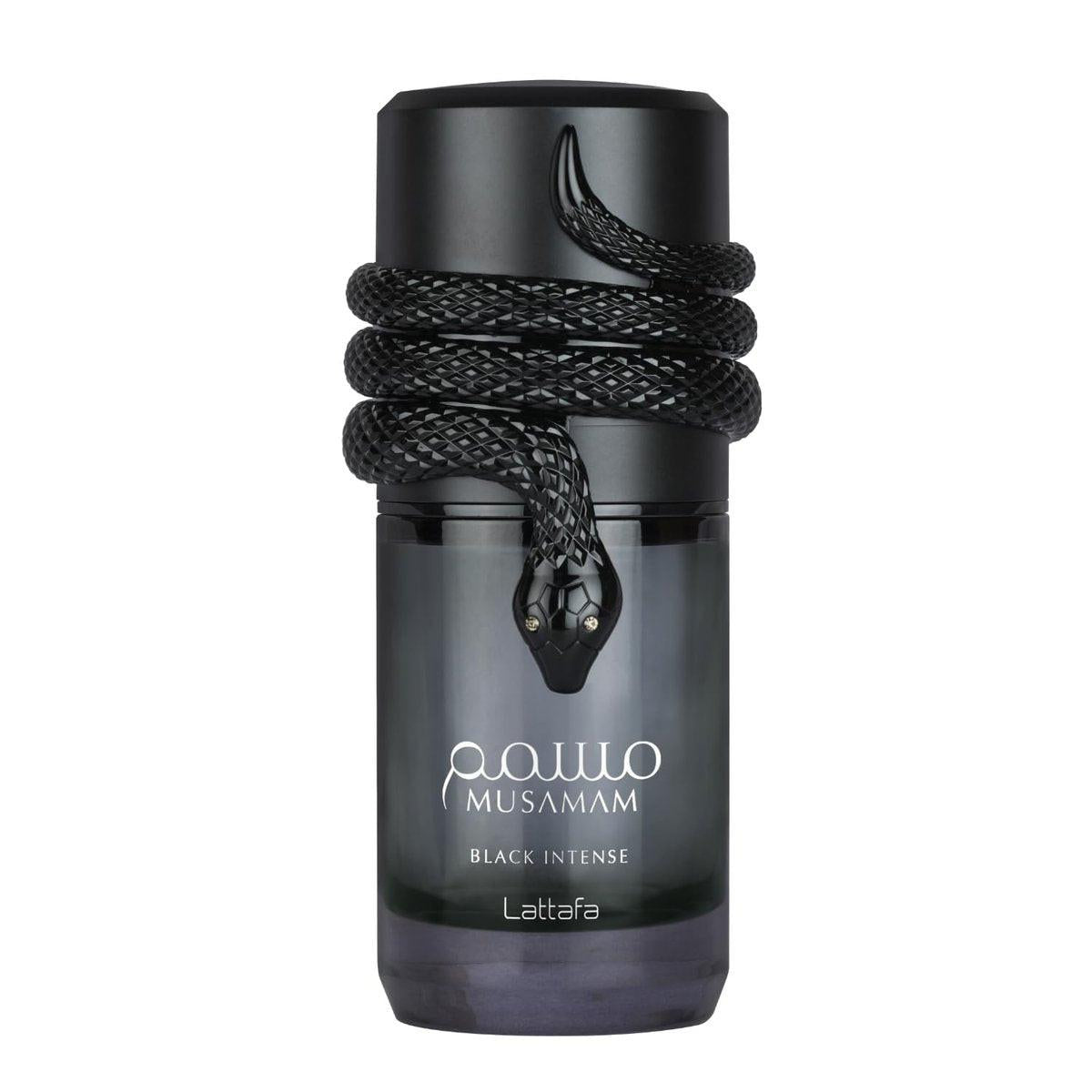 Lattafa Musamam Black Intense – Würzig, Holz, Amber, Aromatisch – Eau de Parfum Spray, langanhaltender Duft für Unisex, 100 ml