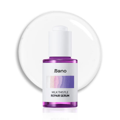 Bano Milk Thistle Repair Serum für empfindliche & zu Rötungen neigende Haut – Beruhigend & Barrieren-Reparatur | Feuchtigkeitsspendend, schnell einziehend | Koreanische Hautpflege, Duftstofffrei | 30 ml