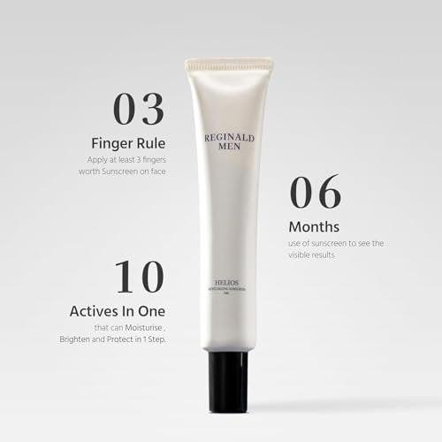 Reginald Men Helios Feuchtigkeitsspendender Sonnenschutz AM SPF 50+ PA++++ (3er-Pack)