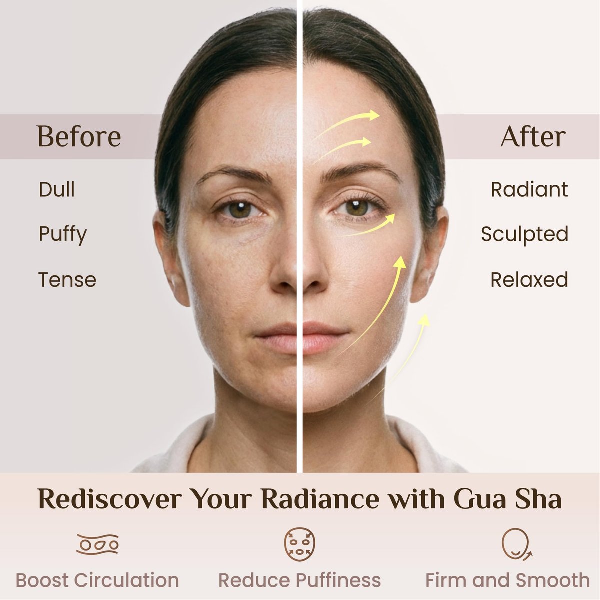 Rena Chris Guasha Massage Set – 4-teiliges Gua Sha Gesichtswerkzeug aus rosa Stein für SPA, Akupunktur und Triggerpunktbehandlung