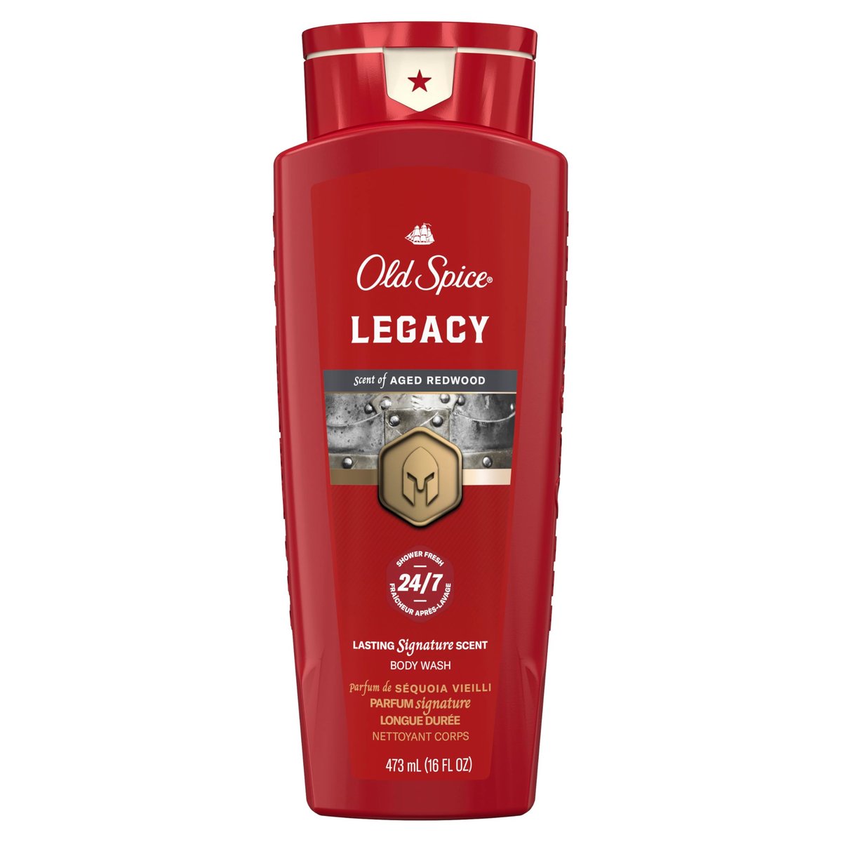 Old Spice Body Wash für Männer, 24/7 Shower Fresh & Clean, erfrischender Schaum, feuchtigkeitsspendende Formel, Duft nach Kokosnuss, Kiefer und Zeder, 473 ml